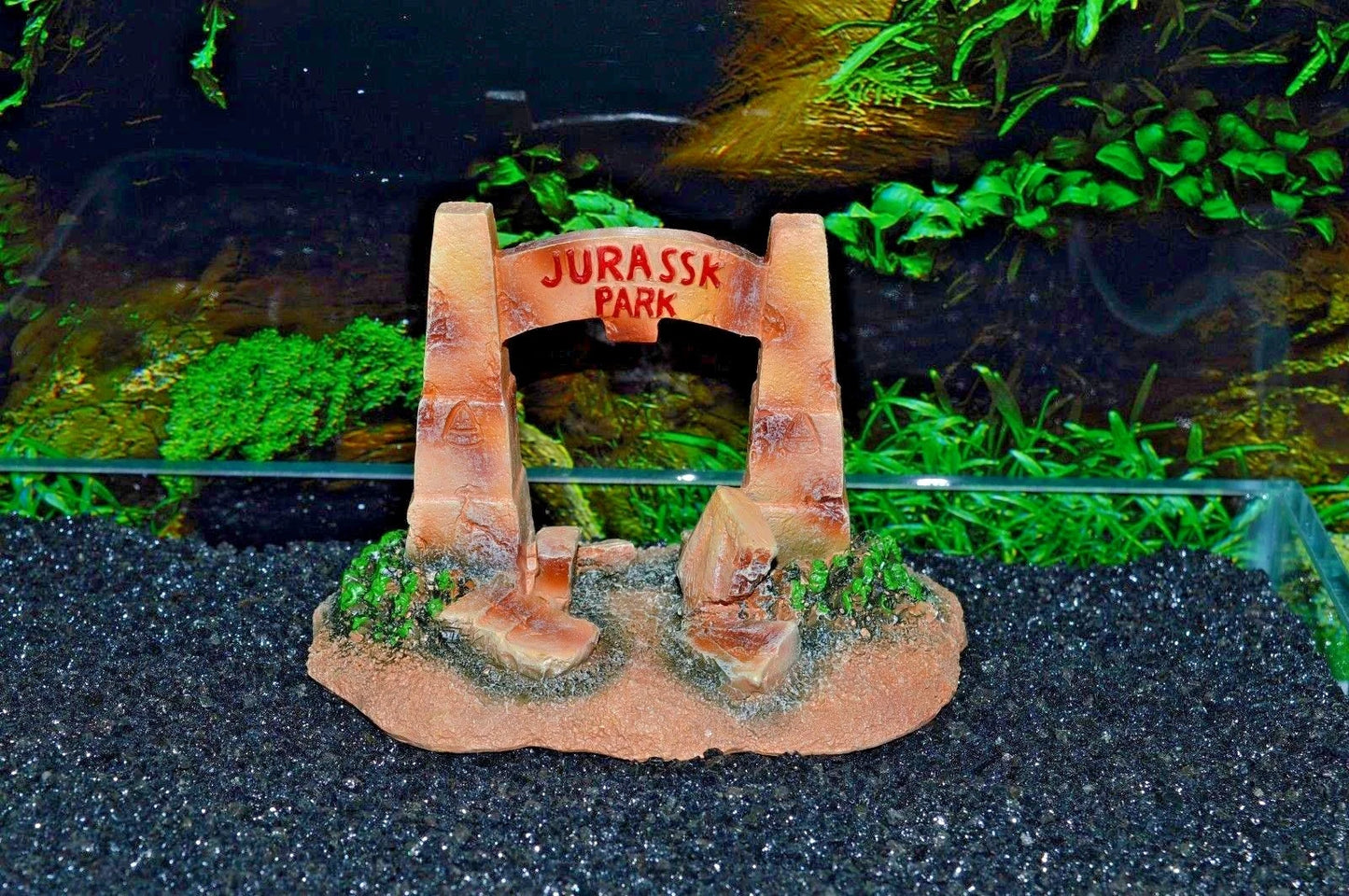 Jurassk Park Jurassic Dinosaur Gates Aquarium Bridge Fish Tank Ornament 913