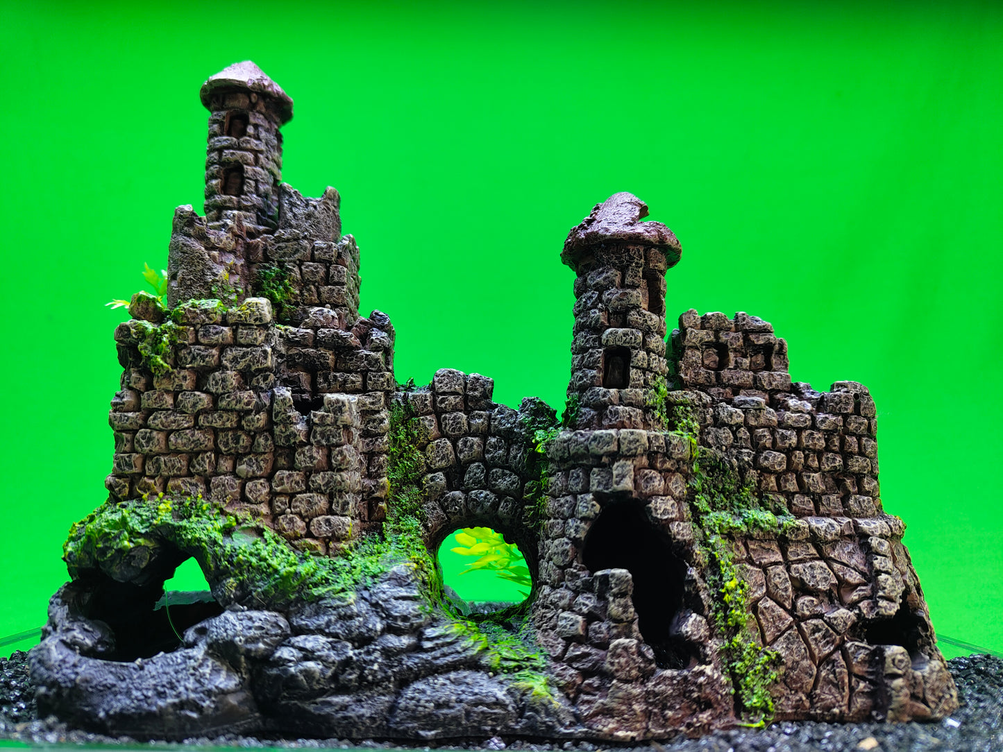 Medieval Castle Aquarium Ornament Fish Tank Ruins Cave Hide Resin Decoration