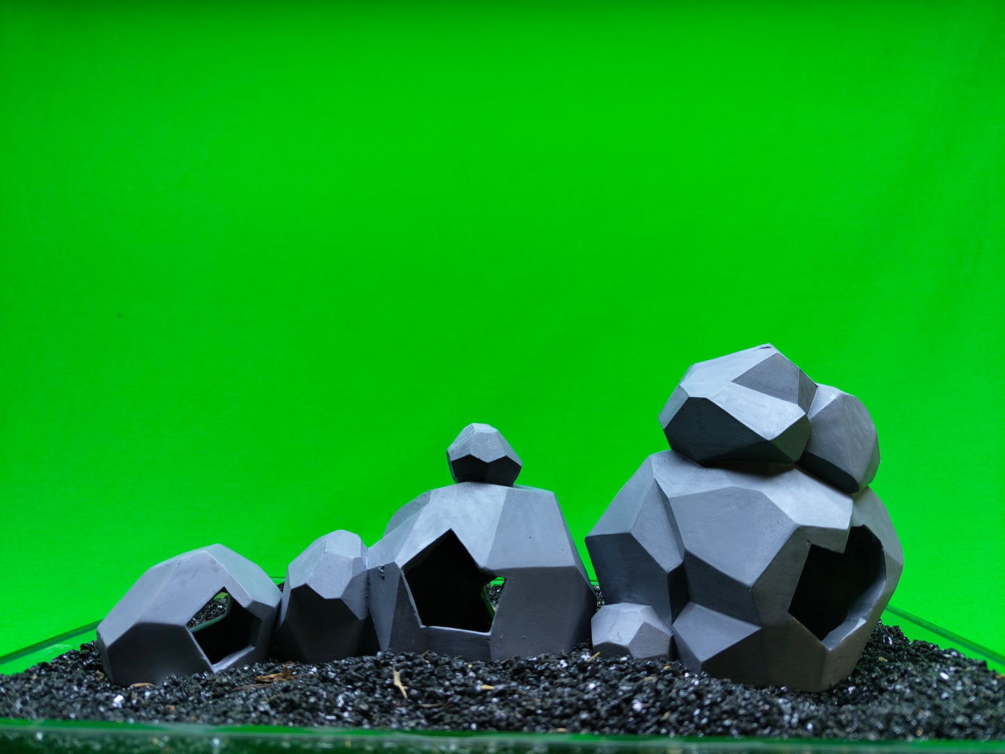 Space Boulders Aquarium & Display Ornament Set – Sci-Fi Rock Landscape Decor