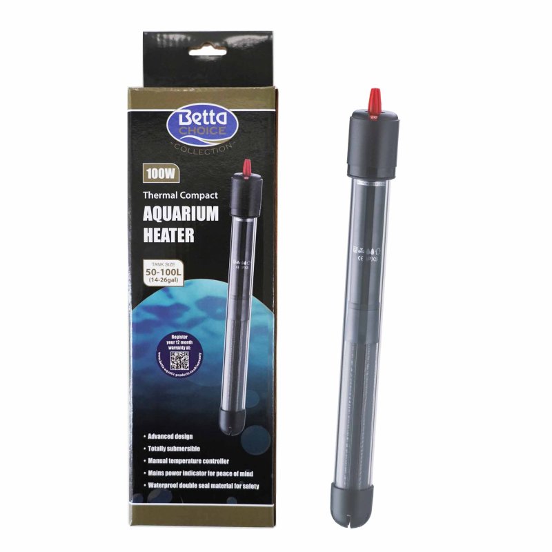 Betta Choice Compact Aquarium Heater – 25W to 300W