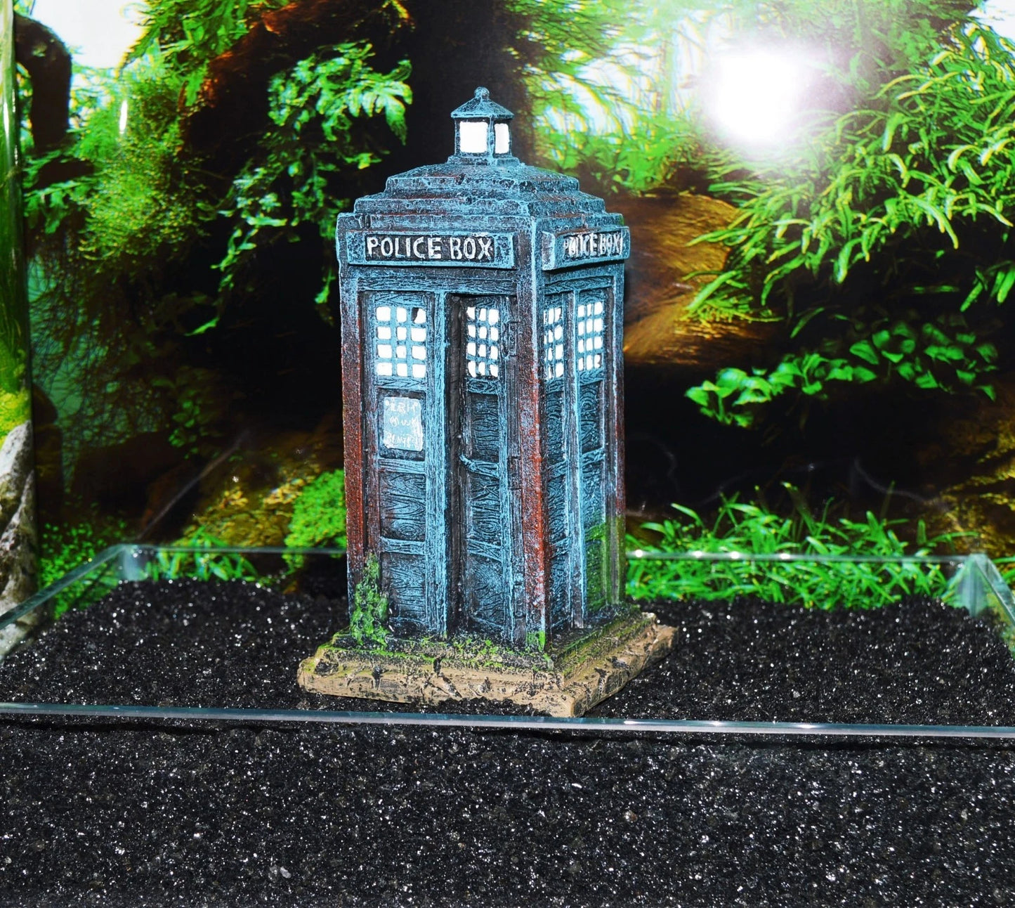16cm Dr Who style Tardis Police Box Aquarium Fish Tank Ornament 798