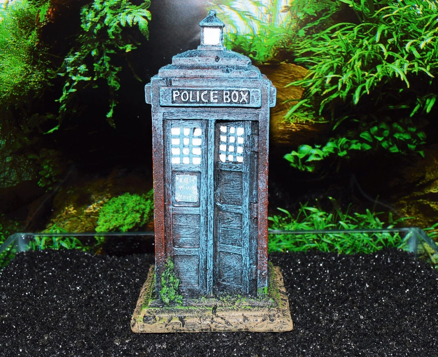 16cm Dr Who style Tardis Police Box Aquarium Fish Tank Ornament 798