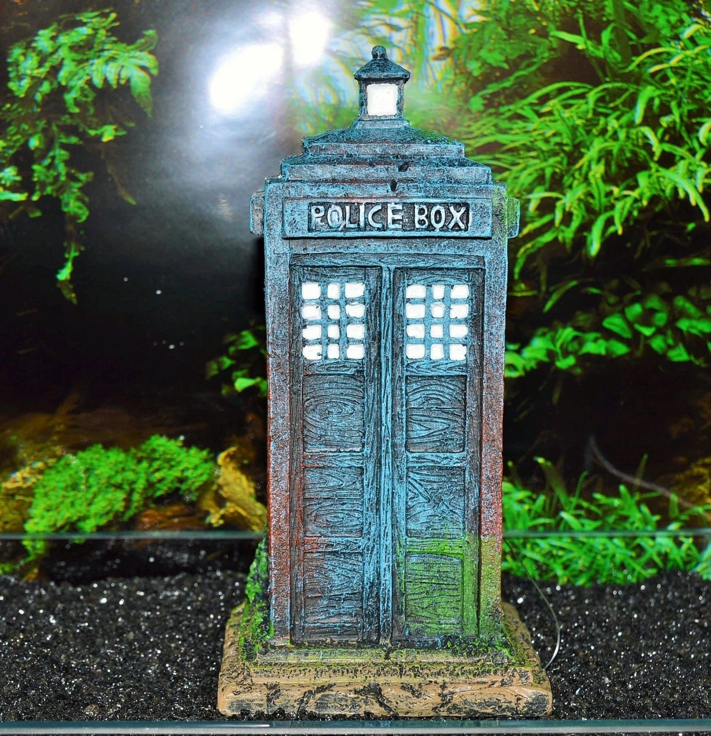 16cm Dr Who style Tardis Police Box Aquarium Fish Tank Ornament 798