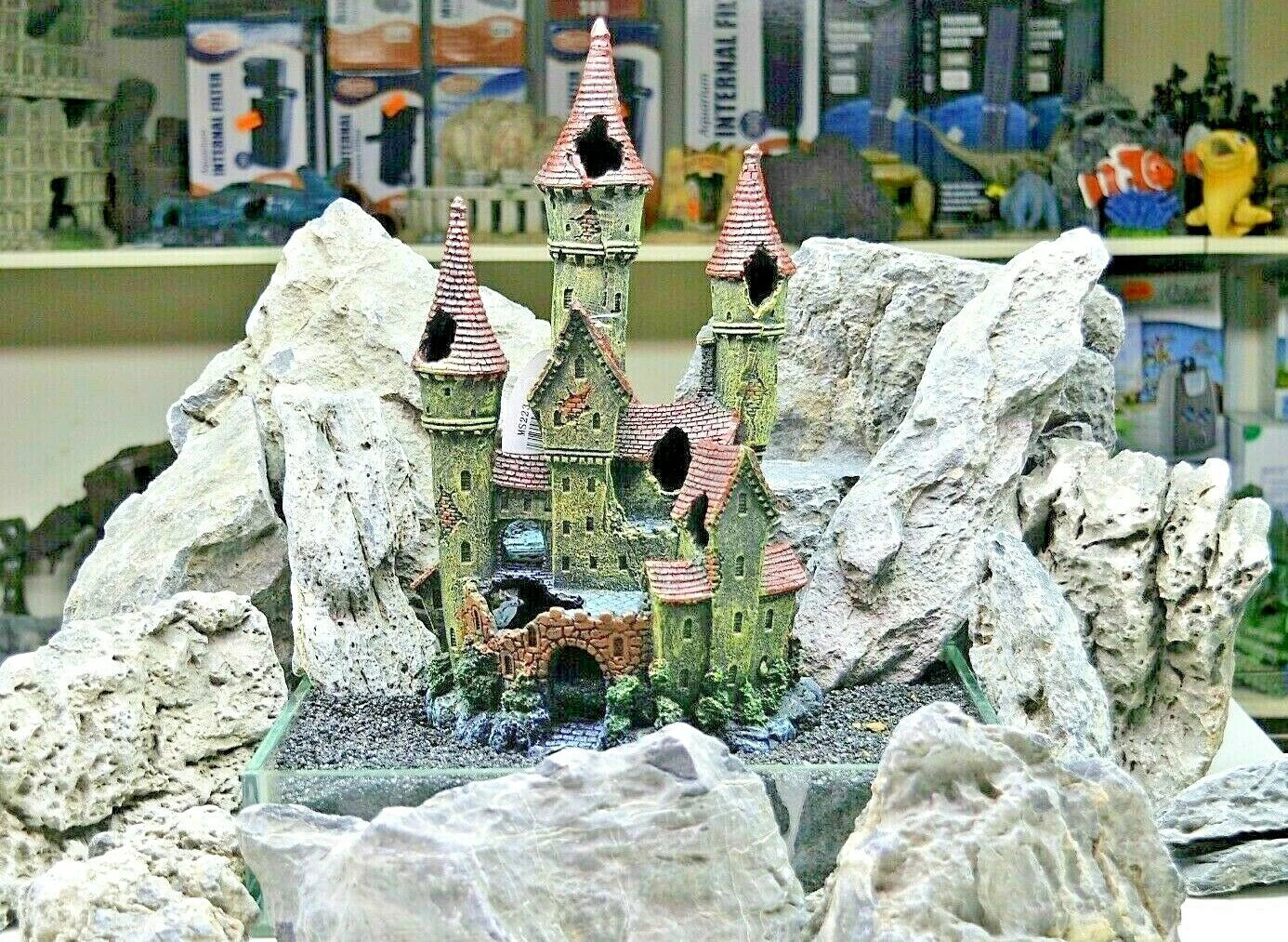30 cm Tall Large Magical Medieval Castle Aquarium Ornament 223