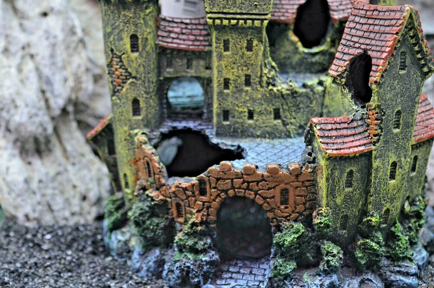 30 cm Tall Large Magical Medieval Castle Aquarium Ornament 223