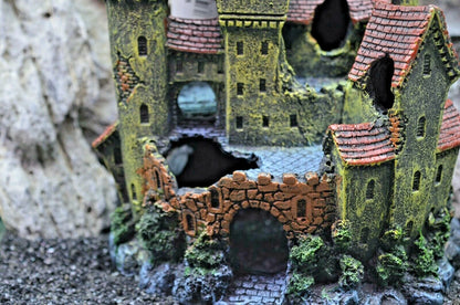 30 cm Tall Large Magical Medieval Castle Aquarium Ornament 223