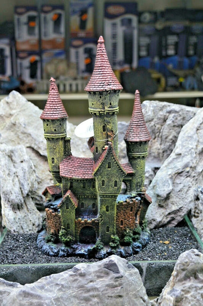 30 cm Tall Large Magical Medieval Castle Aquarium Ornament 223