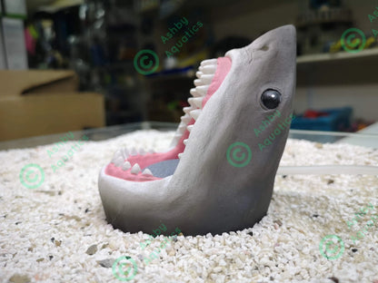 Air Stone Shark's Head Fish Tank Aquarium Jaws Bubble Decor Ornament
