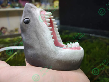 Air Stone Shark's Head Fish Tank Aquarium Jaws Bubble Decor Ornament