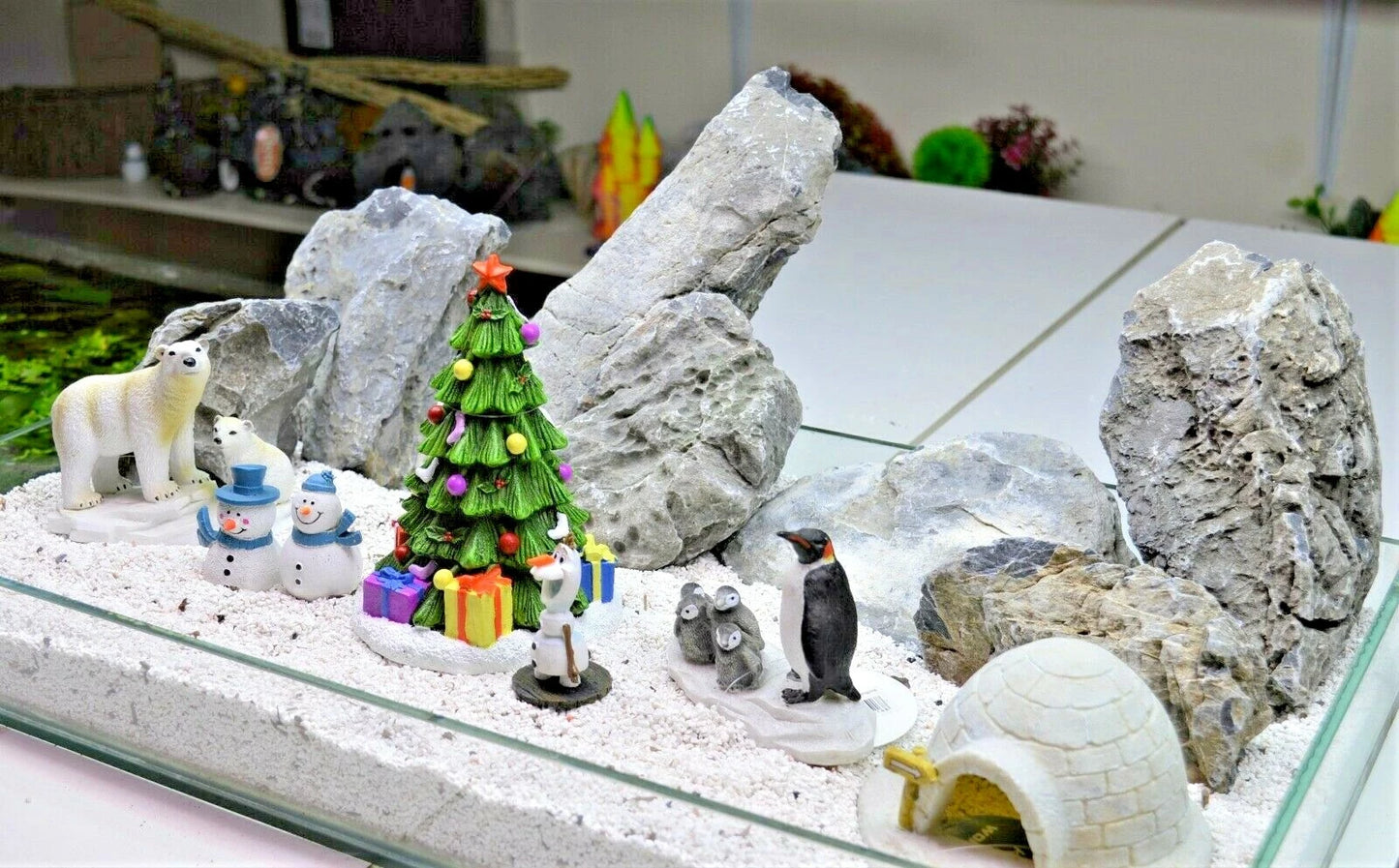 Aquarium Christmas ornaments Olaf Fish Tank Christmas tree fish tank decorations