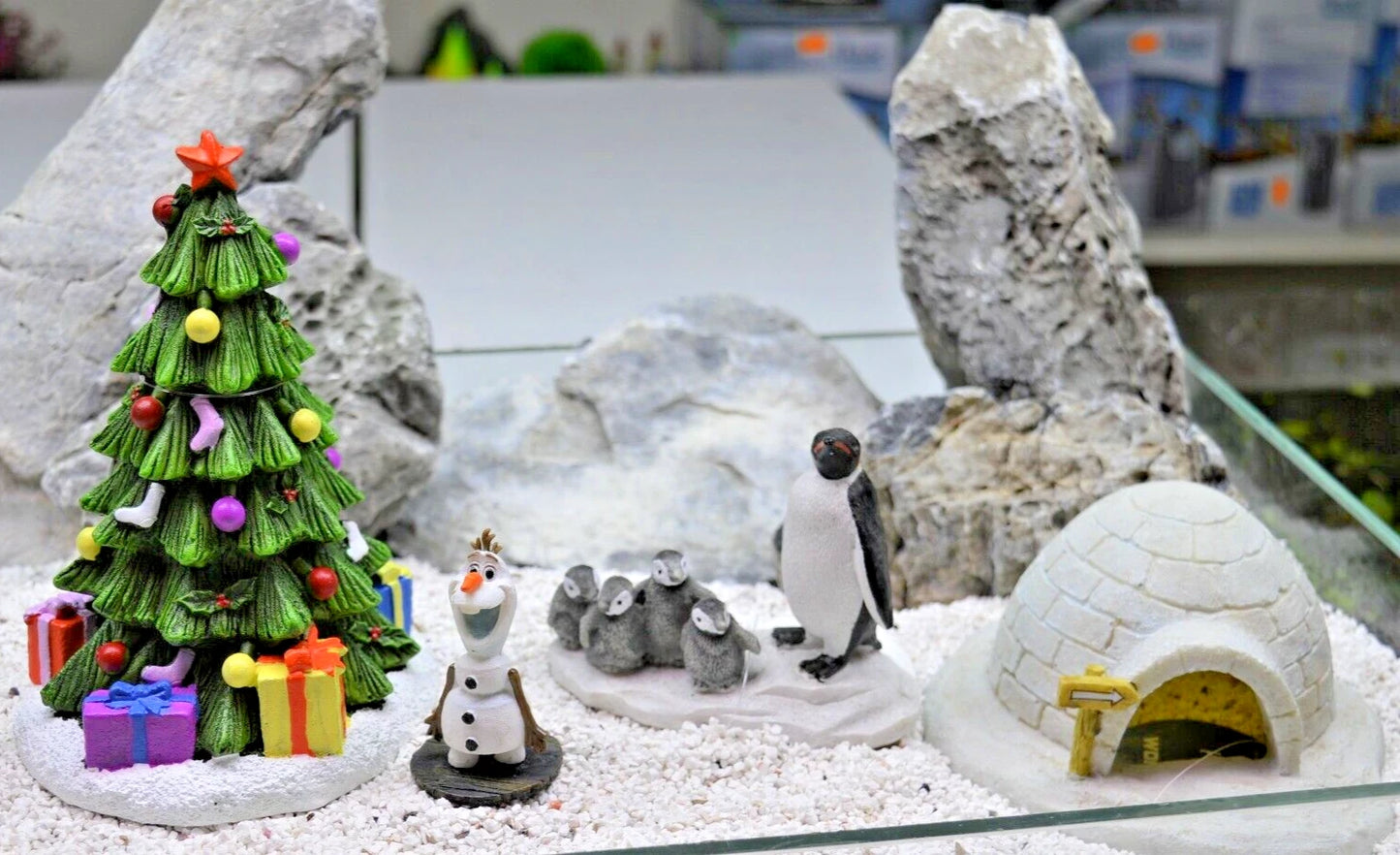 Aquarium Christmas ornaments Olaf Fish Tank Christmas tree fish tank decorations