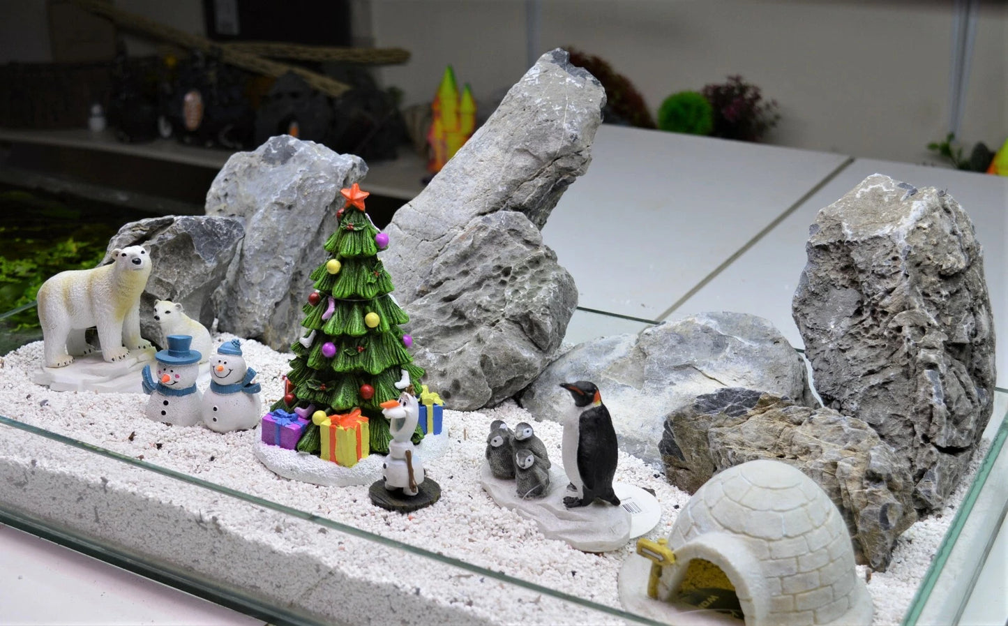 Aquarium Christmas ornaments Olaf Fish Tank Christmas tree fish tank decorations