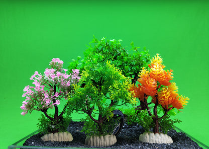 Artificial Aquarium Tree Ornament Fish Tank Plant Decoration Choose Your Colour