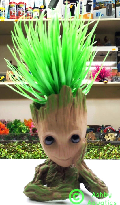 Baby Groot Style Aquarium Ornament Tree Man Fish Tank Plant Pot Decoration