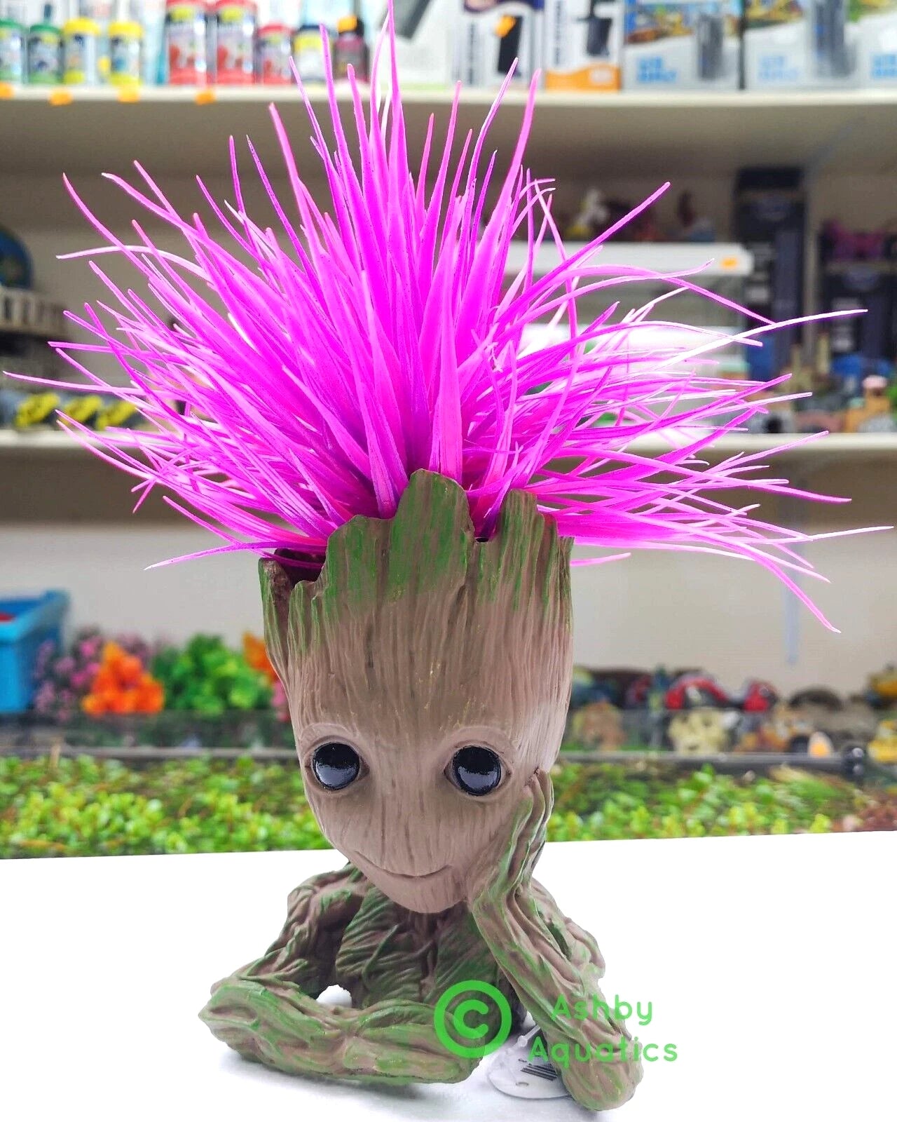 Baby Groot Style Aquarium Ornament Tree Man Fish Tank Plant Pot Decoration