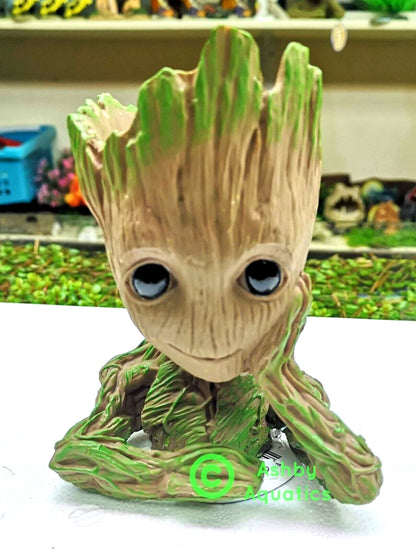 Baby Groot Style Aquarium Ornament Tree Man Fish Tank Plant Pot Decoration