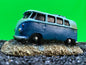 Blue Camper Van Aquarium Ornament Fish Tank Decoration Resin Hide Cave