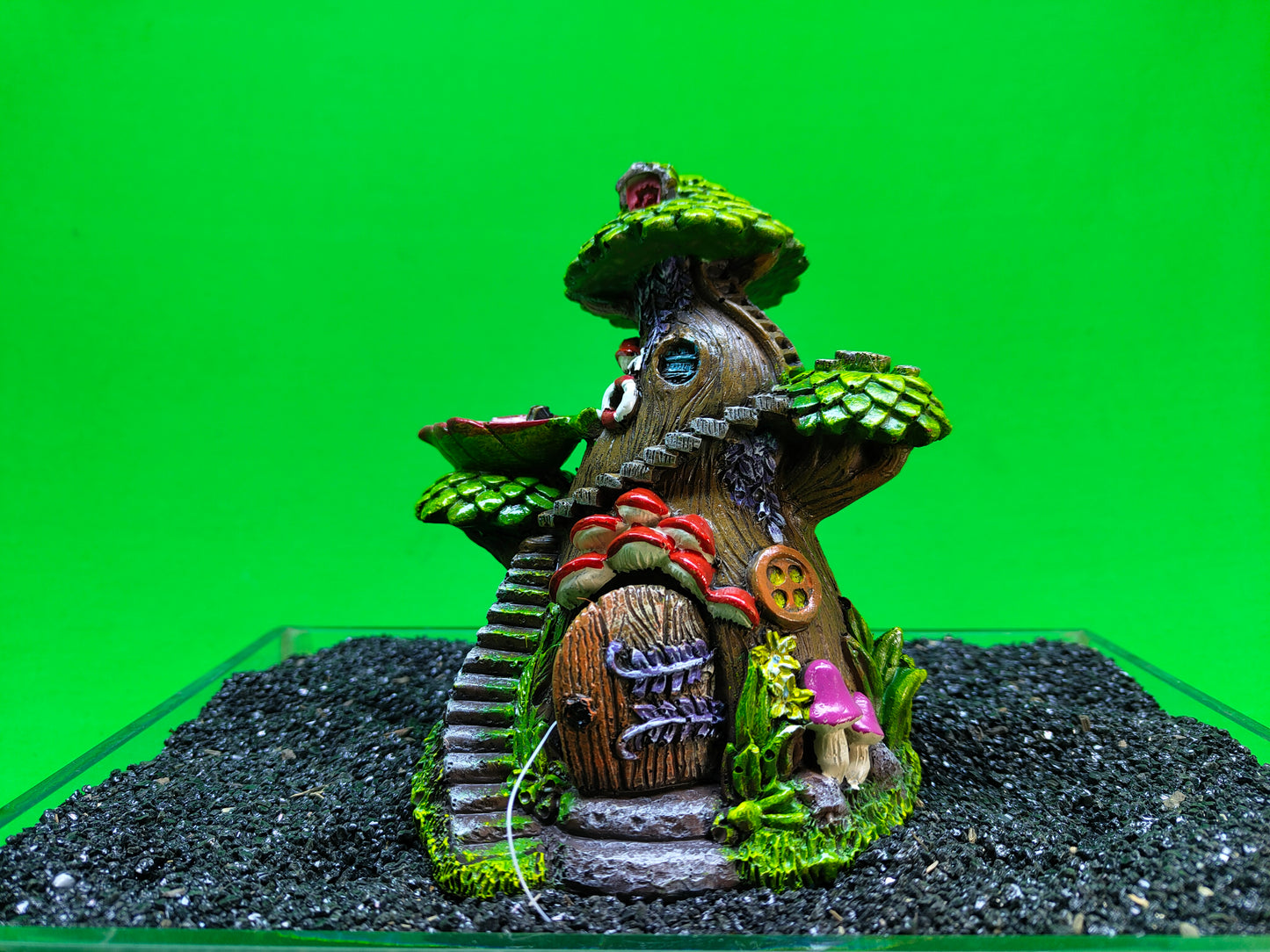 Fairy Tree House Aquarium Ornament Fish Tank Resin Hide Cave Decoration