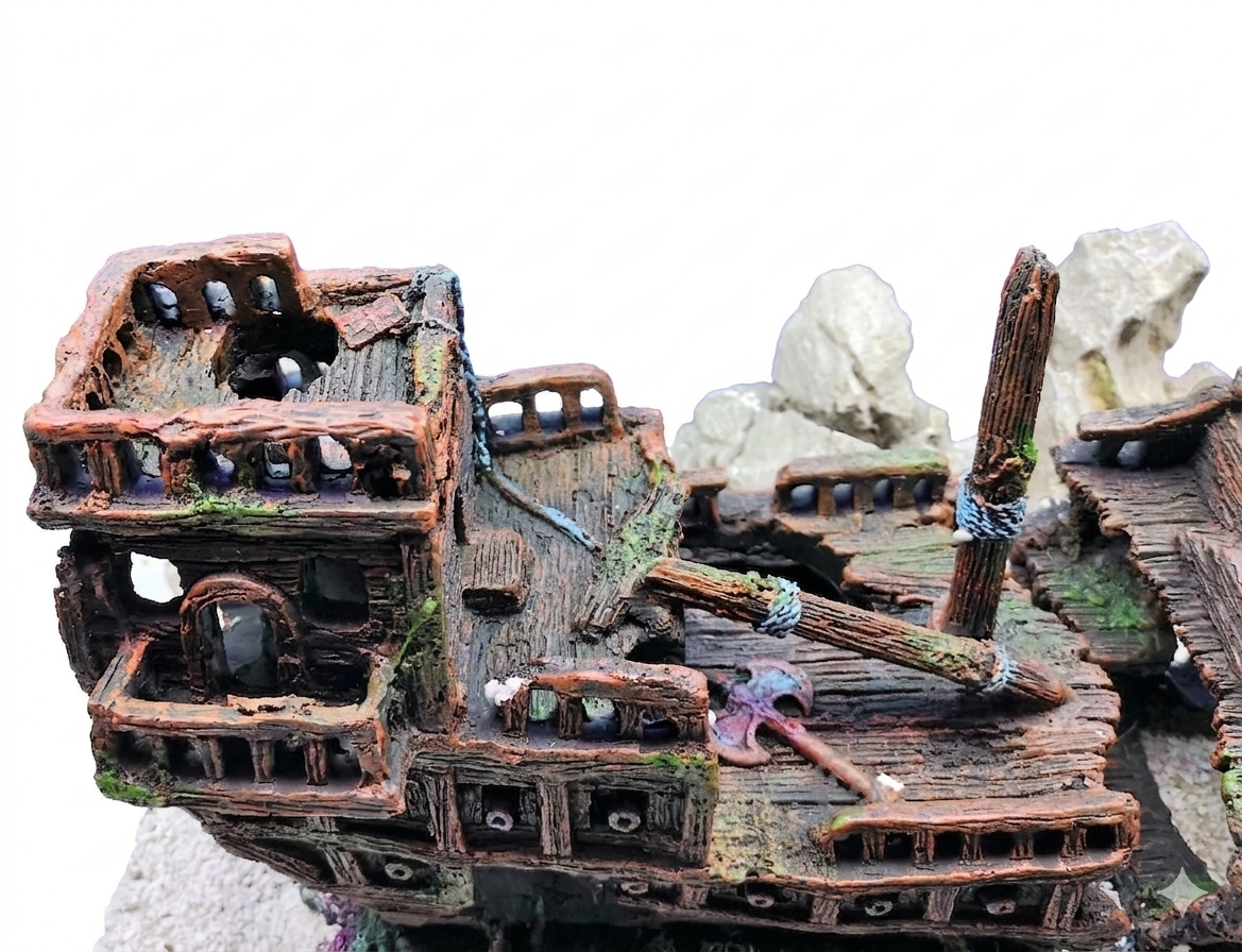 57 cm LARGE 2 Piece Galeon Shipwreck phoenix Aquarium Fish Tank Ship Ornament