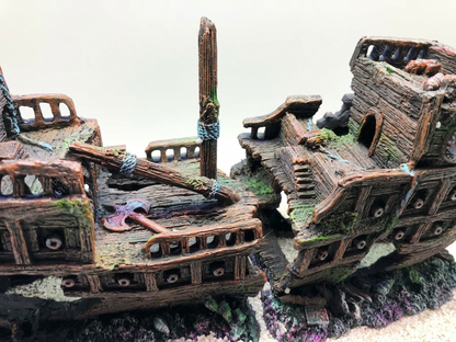 57 cm LARGE 2 Piece Galeon Shipwreck phoenix Aquarium Fish Tank Ship Ornament