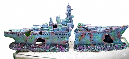 73cm 2 Piece Shipwreck Frigate Big Aquarium Ornament for Large Fish Tanks