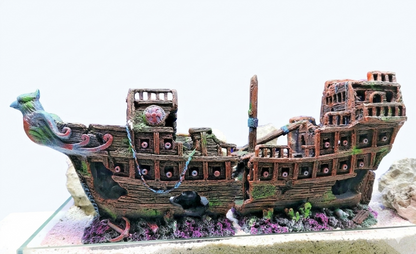 57 cm LARGE 2 Piece Galeon Shipwreck phoenix Aquarium Fish Tank Ship Ornament