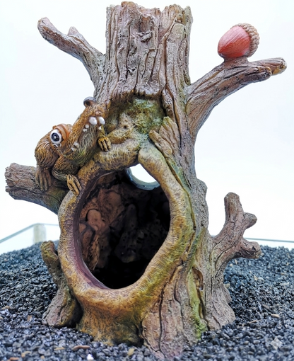 Aquarium Acorn Tree Cave Decoration – Fish Tank Hideaway Ornament
