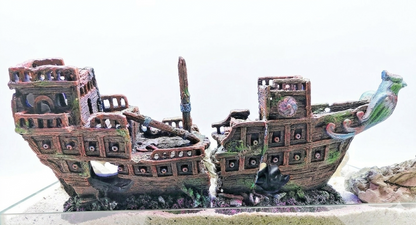 57 cm LARGE 2 Piece Galeon Shipwreck phoenix Aquarium Fish Tank Ship Ornament