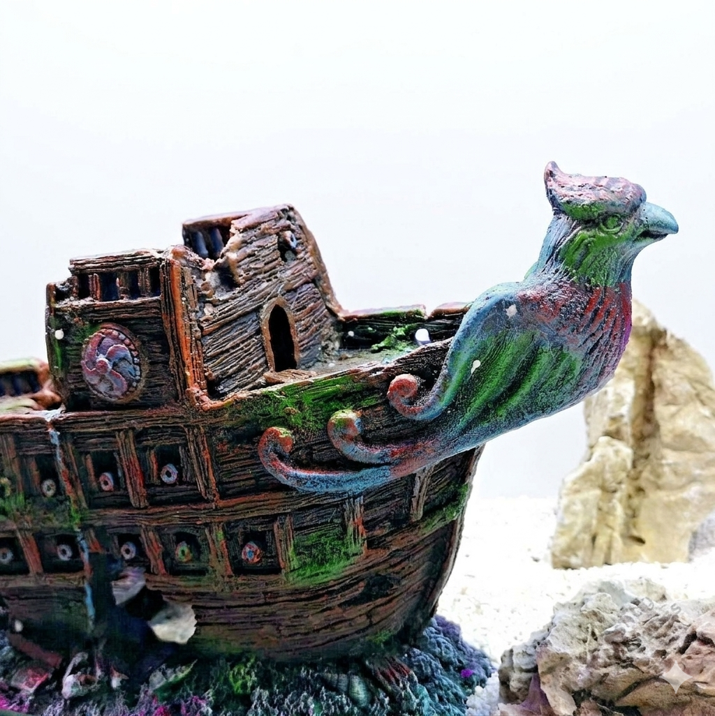 57 cm LARGE 2 Piece Galeon Shipwreck phoenix Aquarium Fish Tank Ship Ornament