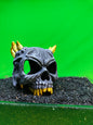 Devil Skull Aquarium Ornament Fish Tank Cave Hide Decoration Resin 14.5cm