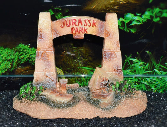 Jurassk Park Jurassic Dinosaur Gates Aquarium Bridge Fish Tank Ornament 913