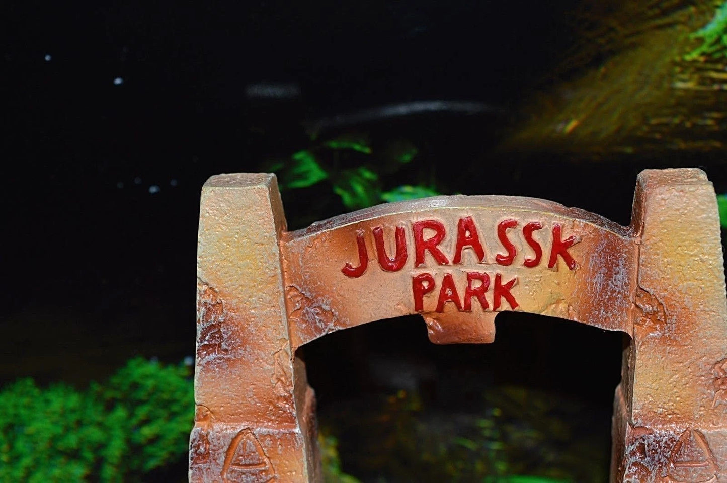 Jurassk Park Jurassic Dinosaur Gates Aquarium Bridge Fish Tank Ornament 913