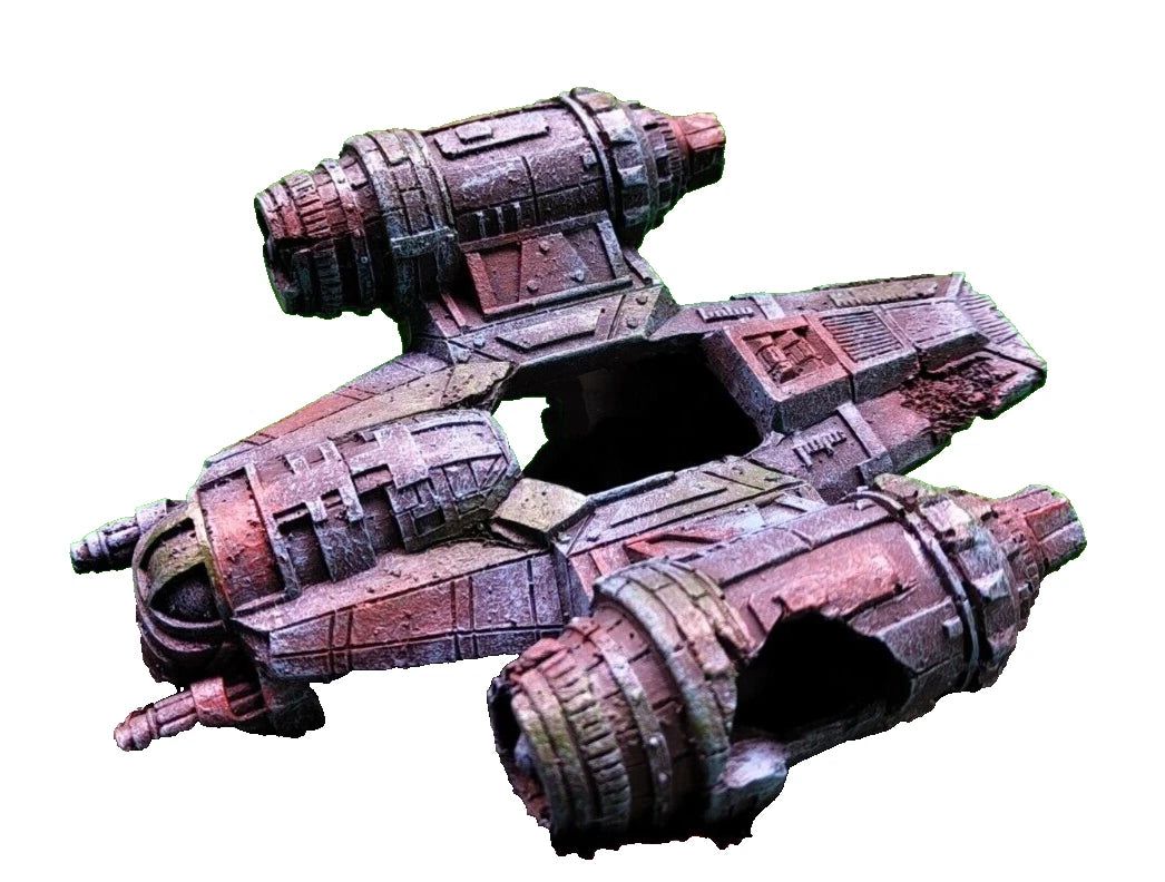 Razor crest Aquarium Fish Tank Ornament Space Ship 23cm Star Wars Replica