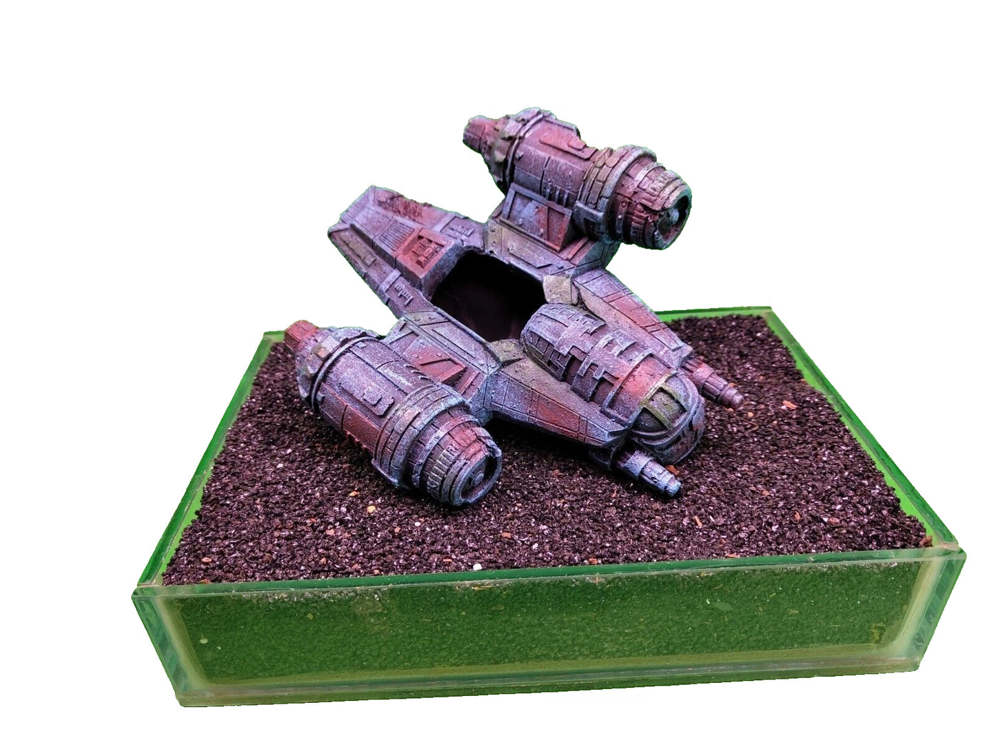 Razor crest Aquarium Fish Tank Ornament Space Ship 23cm Star Wars Replica