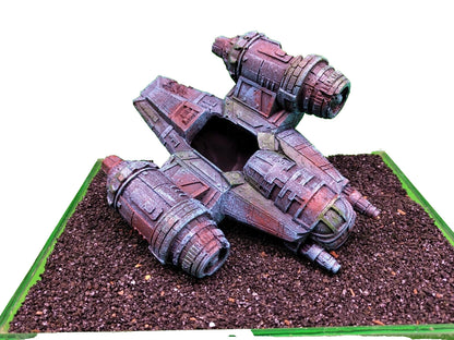 Razor crest Aquarium Fish Tank Ornament Space Ship 23cm Star Wars Replica