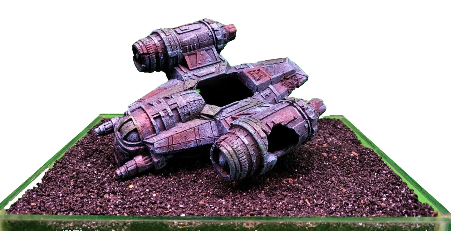 Razor crest Aquarium Fish Tank Ornament Space Ship 23cm Star Wars Replica