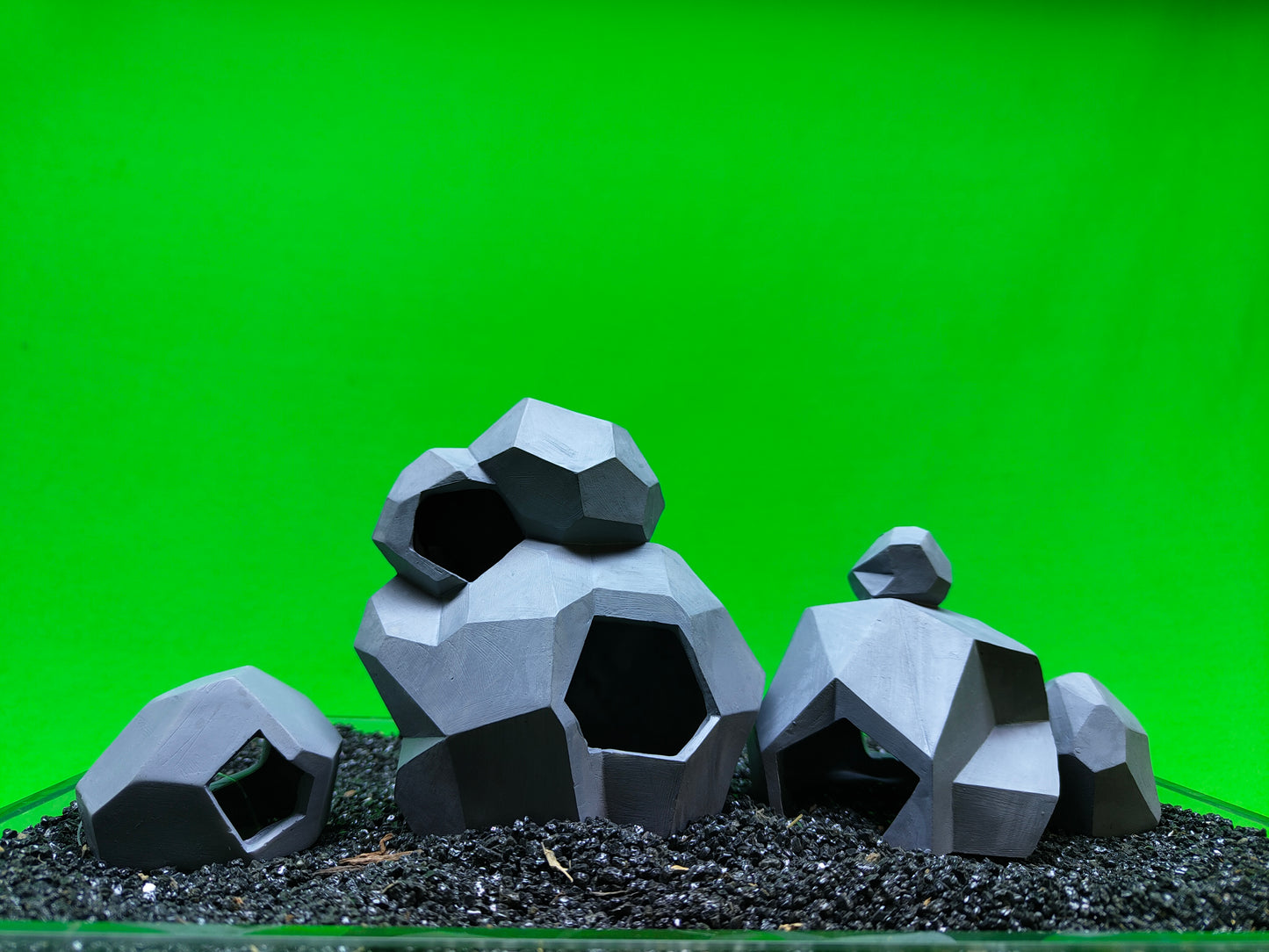 Space Boulders Aquarium & Display Ornament Set – Sci-Fi Rock Landscape Decor