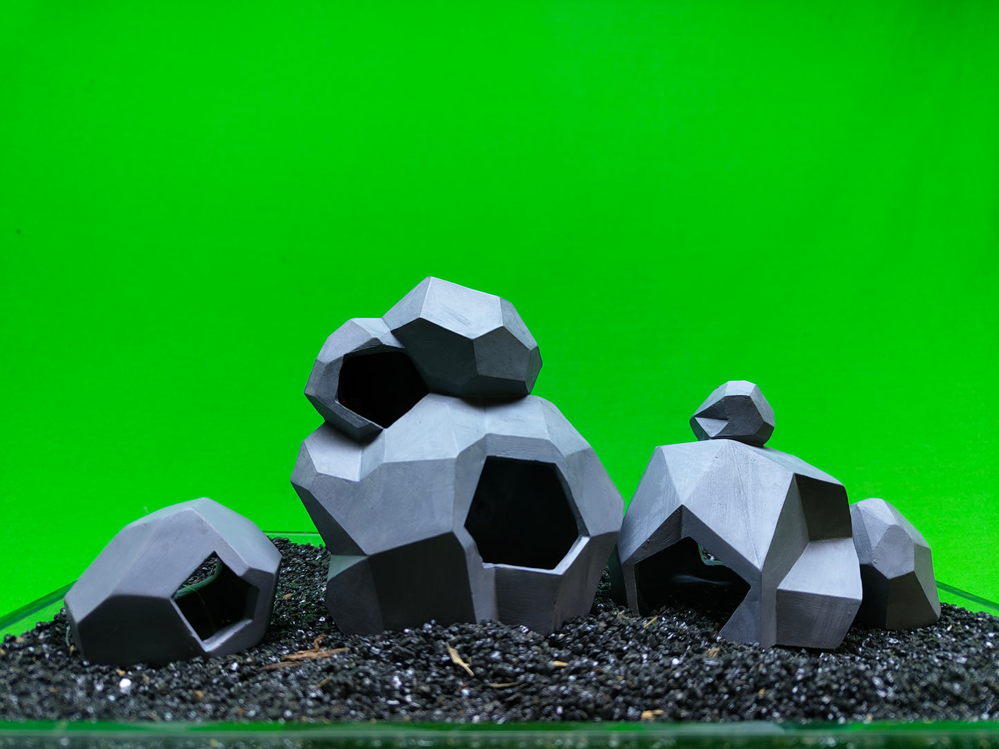 Space Boulders Aquarium & Display Ornament Set – Sci-Fi Rock Landscape Decor