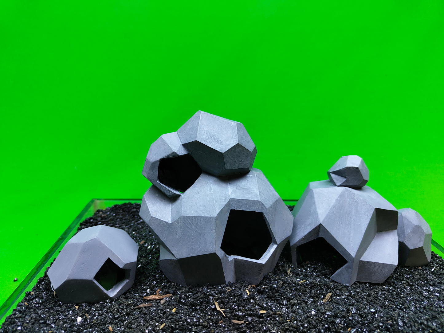 Space Boulders Aquarium & Display Ornament Set – Sci-Fi Rock Landscape Decor
