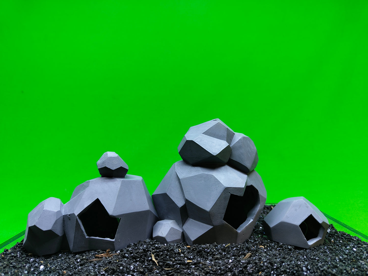 Space Boulders Aquarium & Display Ornament Set – Sci-Fi Rock Landscape Decor