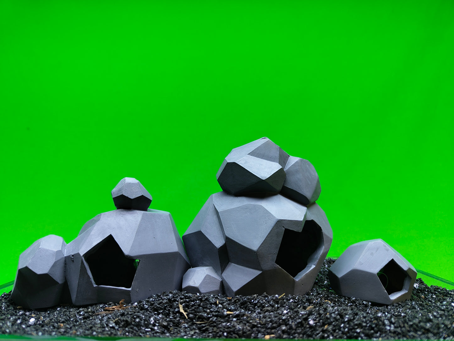Space Boulders Aquarium & Display Ornament Set – Sci-Fi Rock Landscape Decor