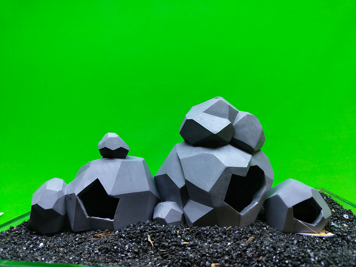 Space Boulders Aquarium & Display Ornament Set – Sci-Fi Rock Landscape Decor