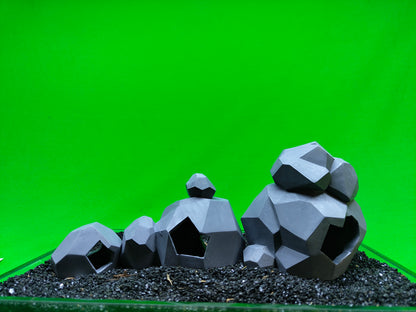 Space Boulders Aquarium & Display Ornament Set – Sci-Fi Rock Landscape Decor