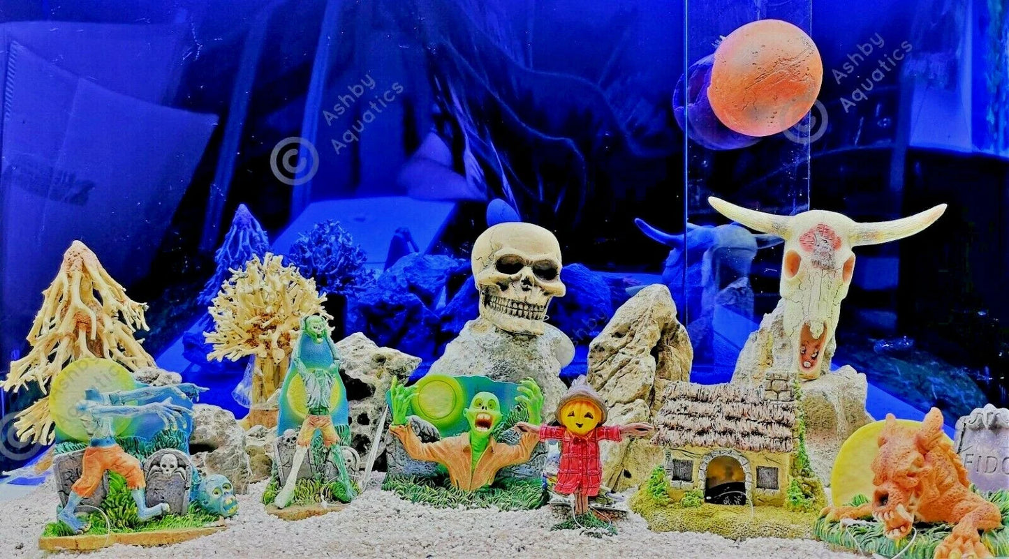 Zombie glow in the dark aquarium ornament Resin Fish Tank Decoration