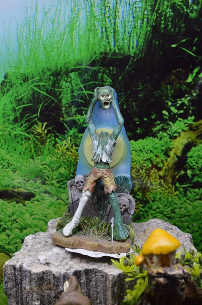 Zombie glow in the dark aquarium ornament Resin Fish Tank Decoration