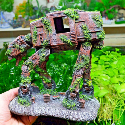 Space Dog “Star Wars Style AT AT” Large Aquarium Fish Tank Ornament