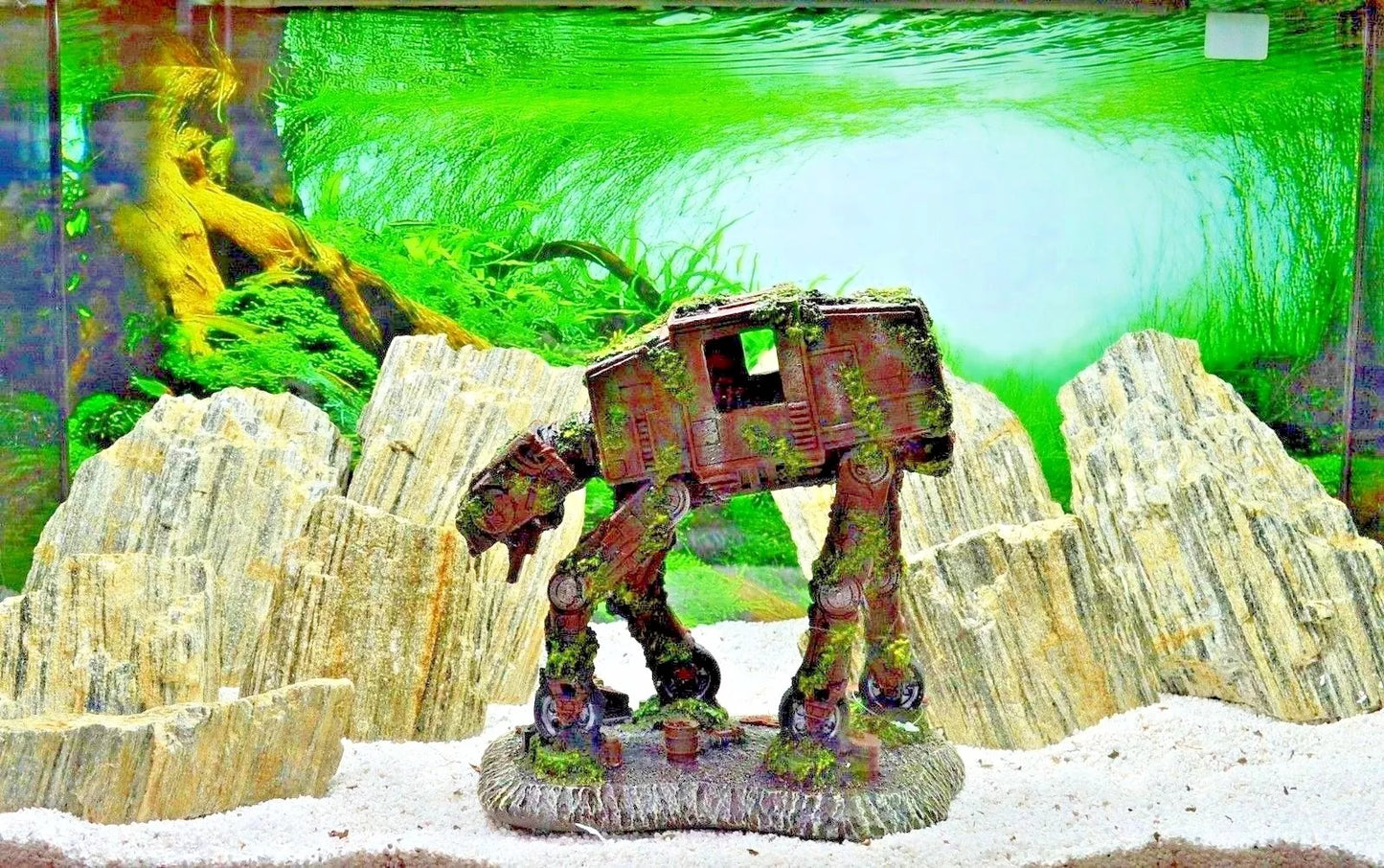 Space Dog “Star Wars Style AT AT” Large Aquarium Fish Tank Ornament